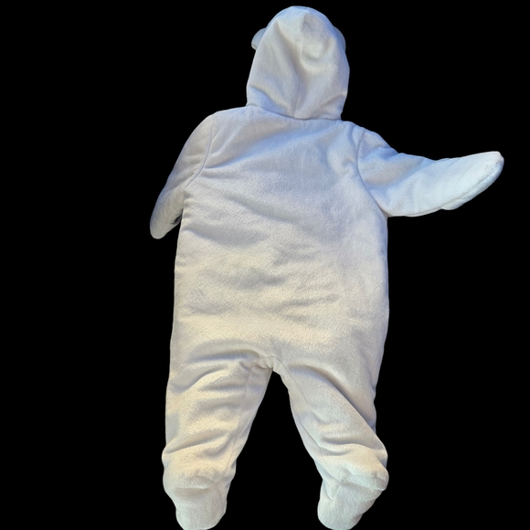 Hooded Sleeper White 0-3 Months - Picture 7 of 9